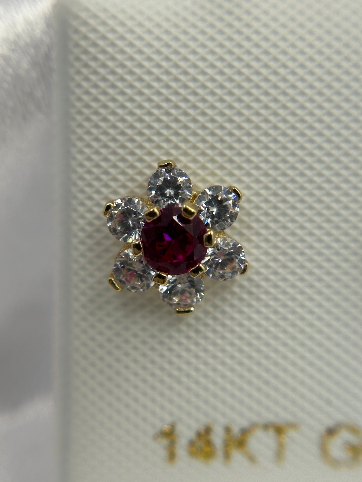 14k Gold Flower Earrings