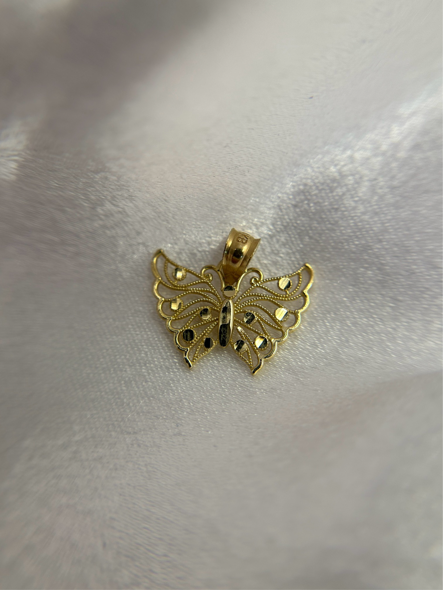 14k Gold Butterfly Pendant