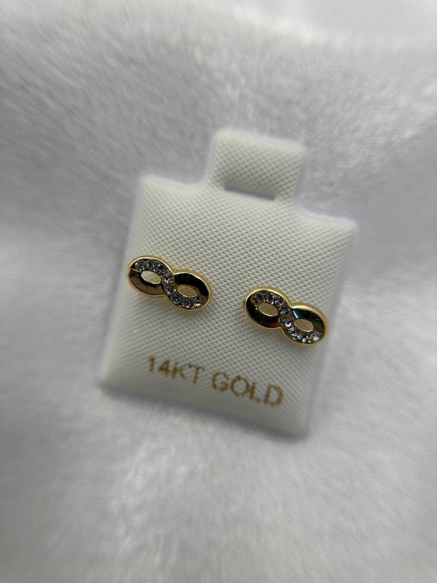 14K Gold Infinity Earrings