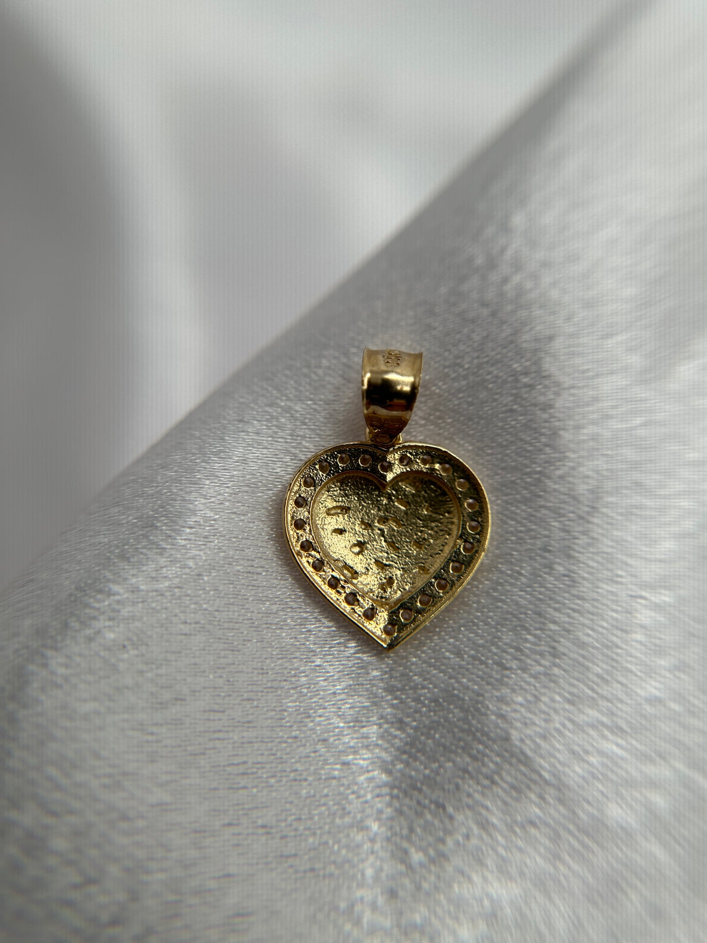 14K Gold Heart Nugget Pendant