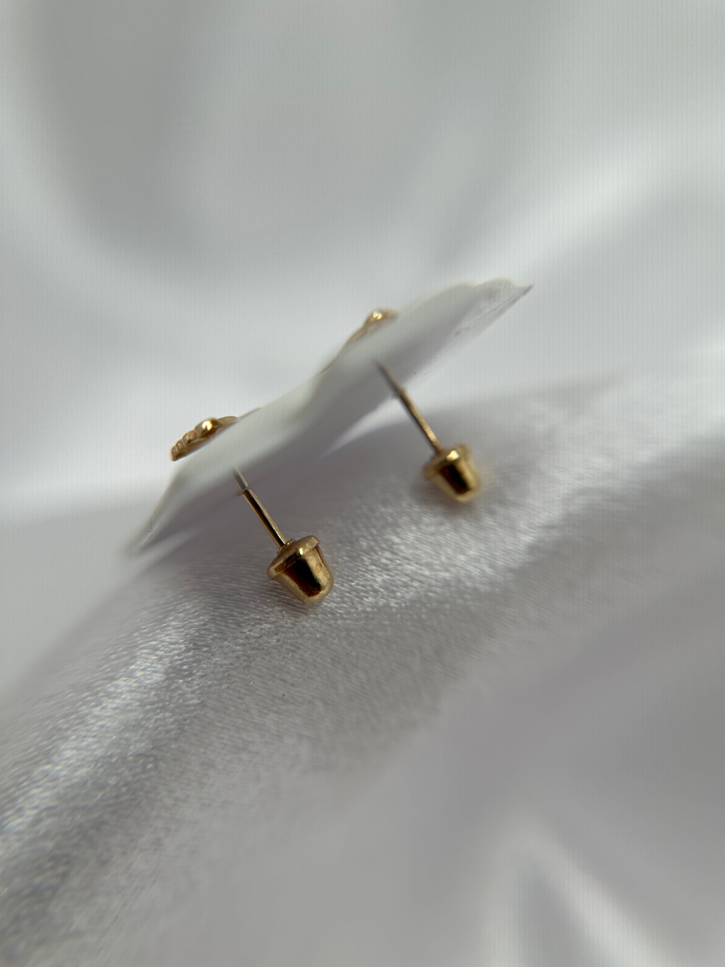 14k Tri-color Gold Feet Earrings