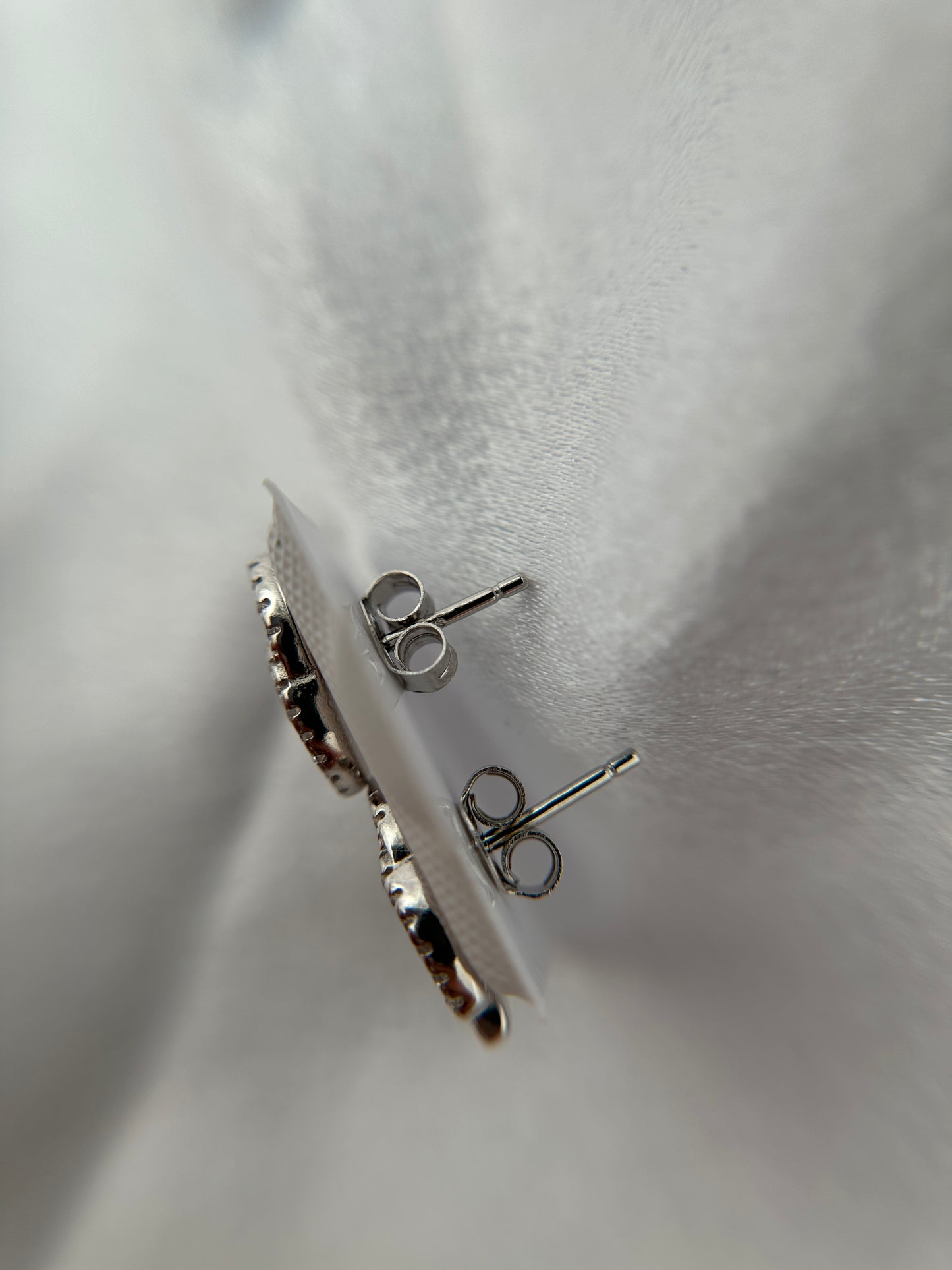 Silver CC Earrings