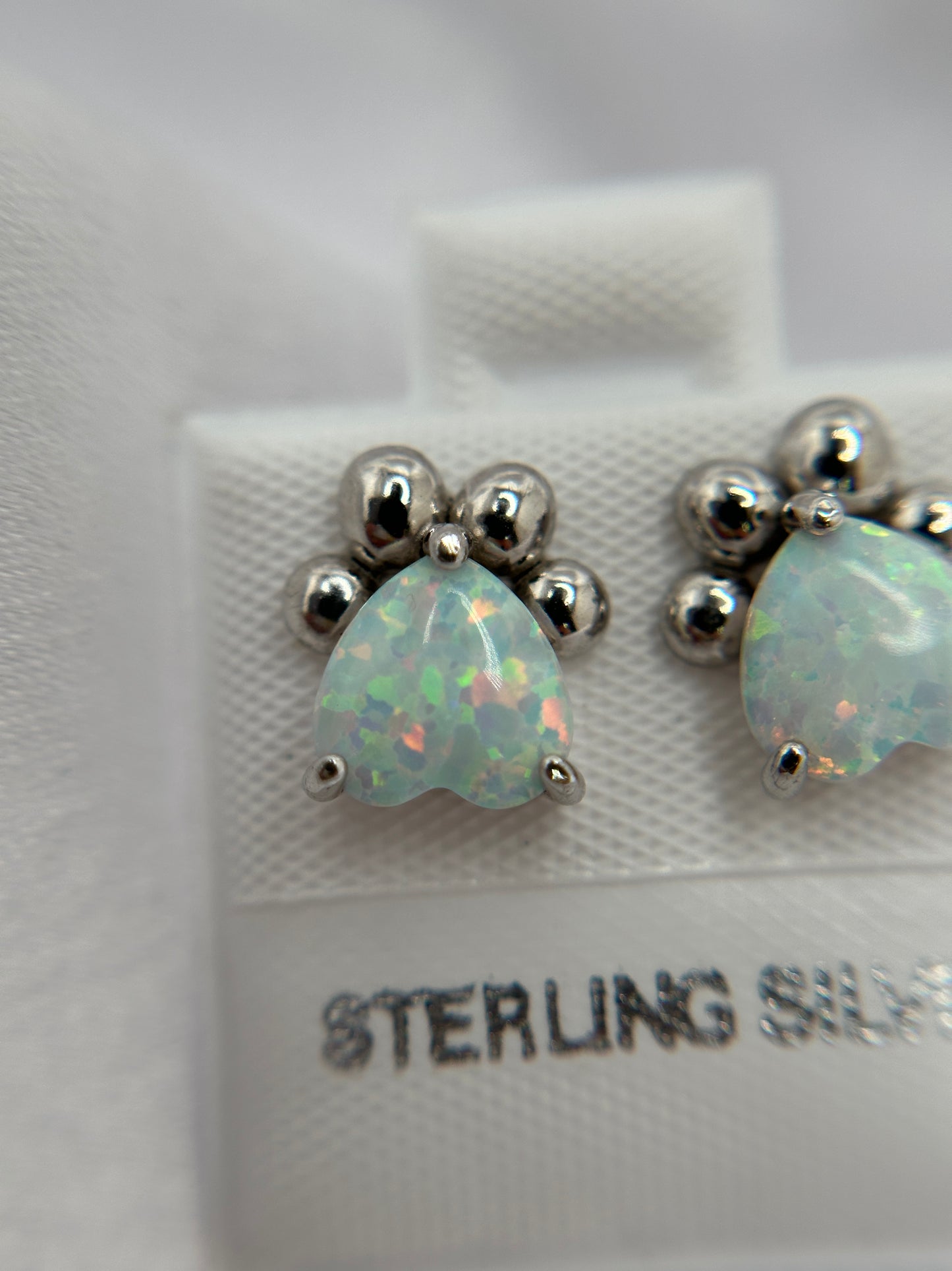 Silver Opal Earrings