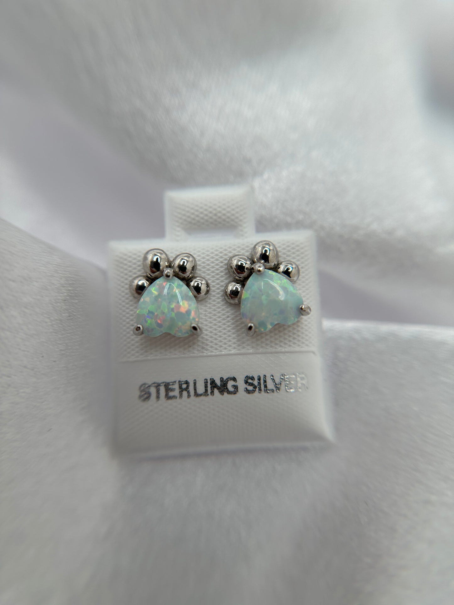 Silver Opal Earrings