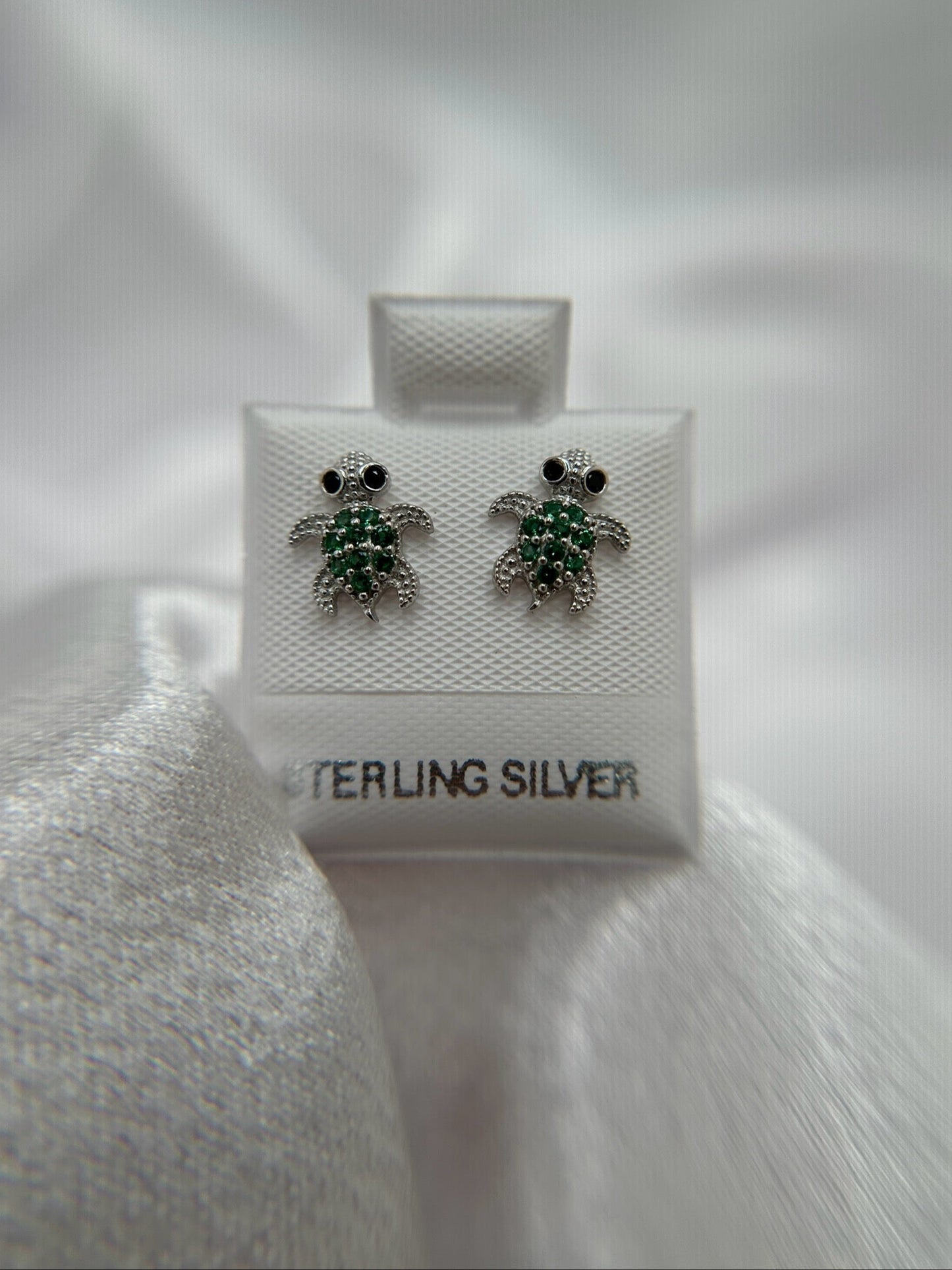 Silver Turtle Earrings