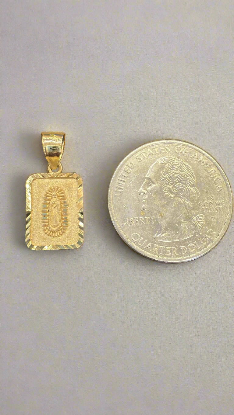 14k Gold Virgin Mary Pendant