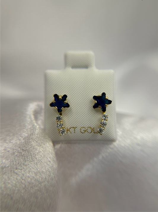 14k Gold Shooting Star Earrings