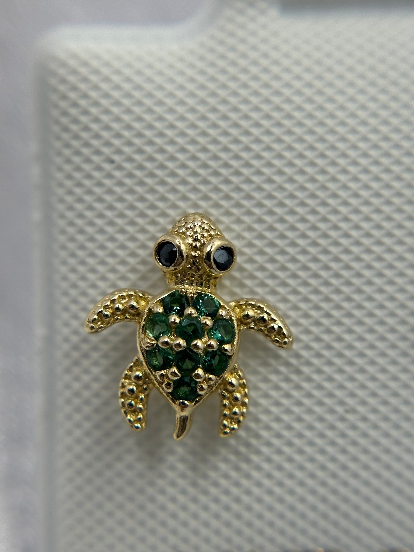 14k Gold Turtle Earrings
