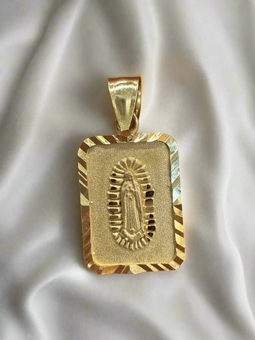 14k Gold Virgin Mary Pendant