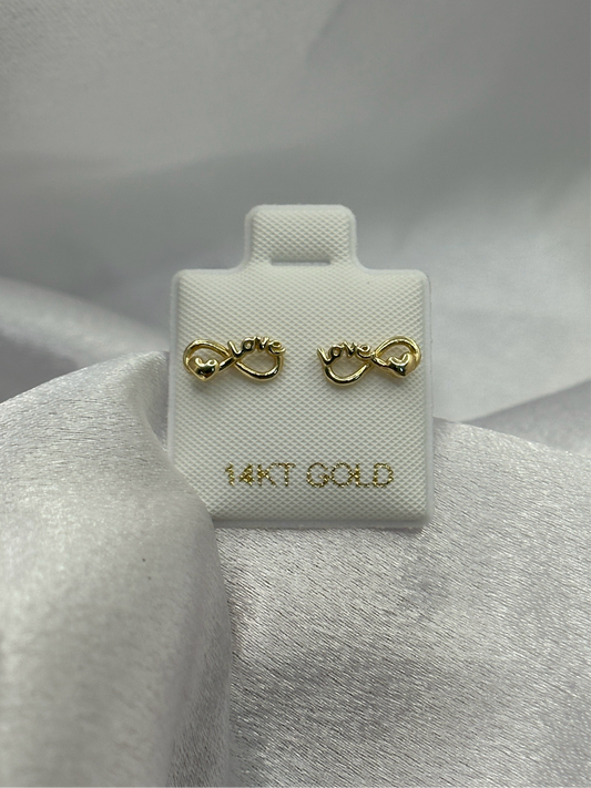 14k Gold Infinity Earrings