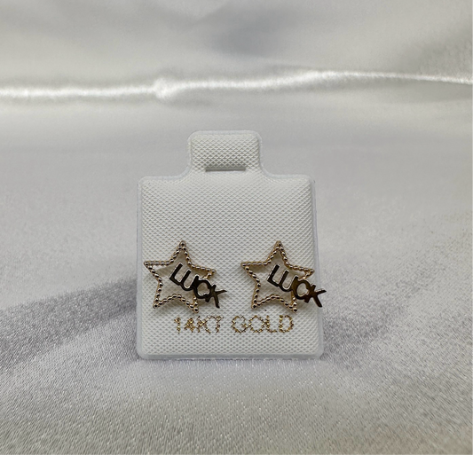 14K Gold Star Earrings
