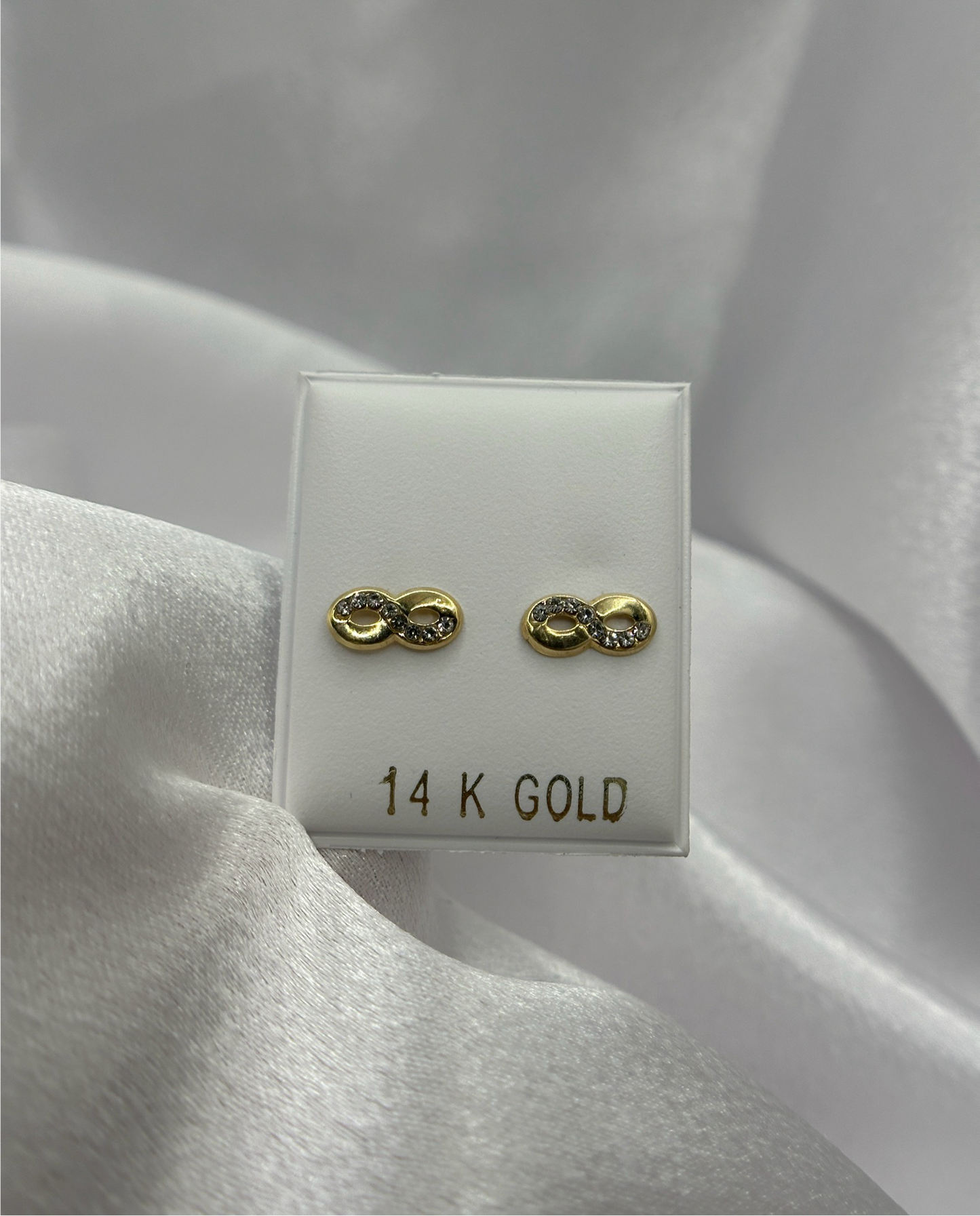 14K Gold Infinity Earrings