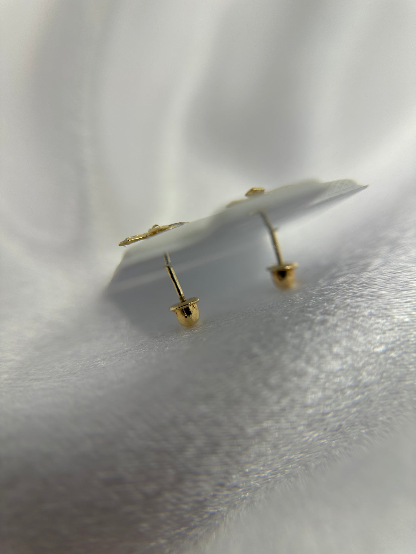 14K Gold Sun Earrings