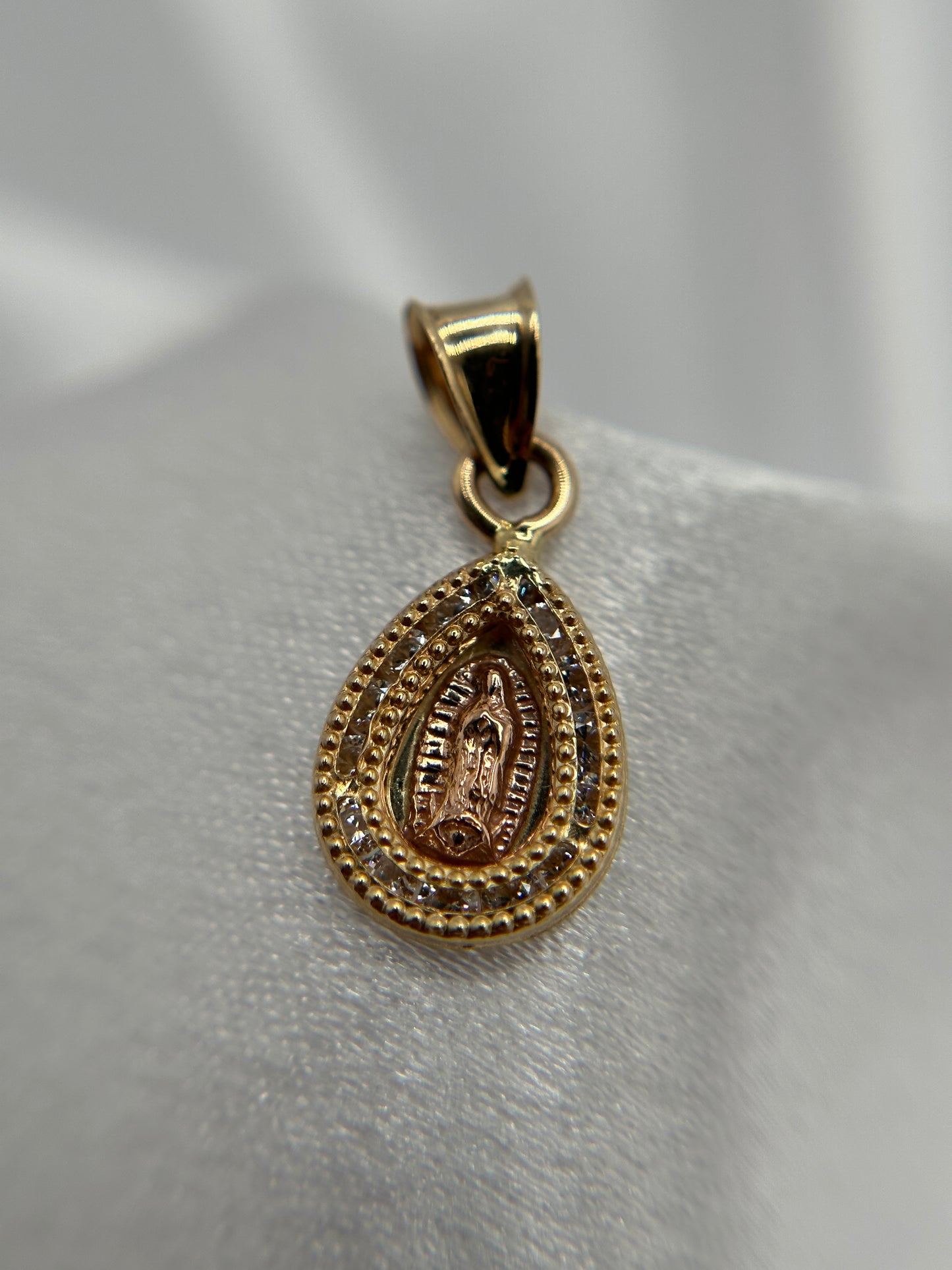 14k Two-Gold Virgin Mary Pendant
