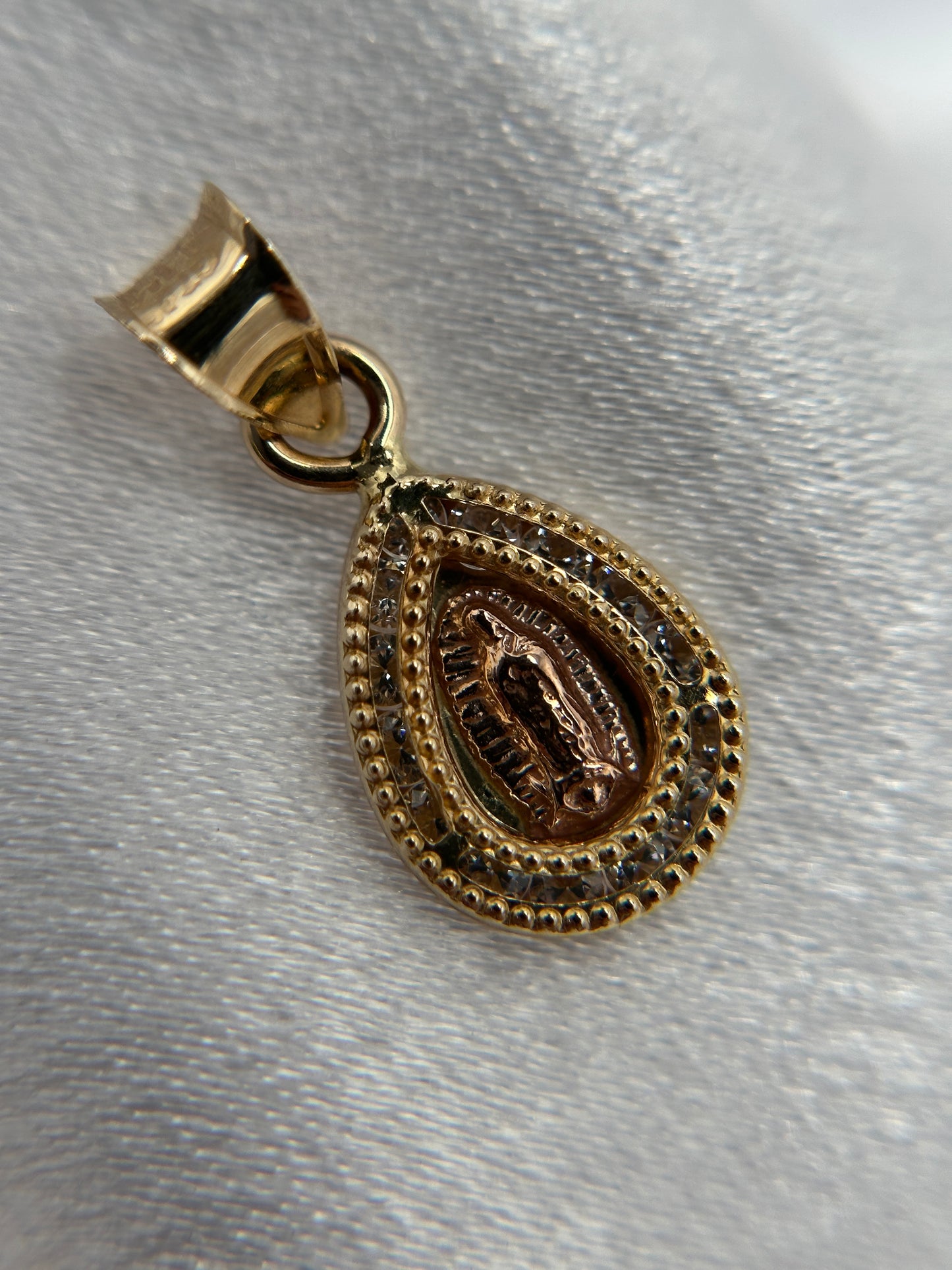 14k Two-Gold Virgin Mary Pendant