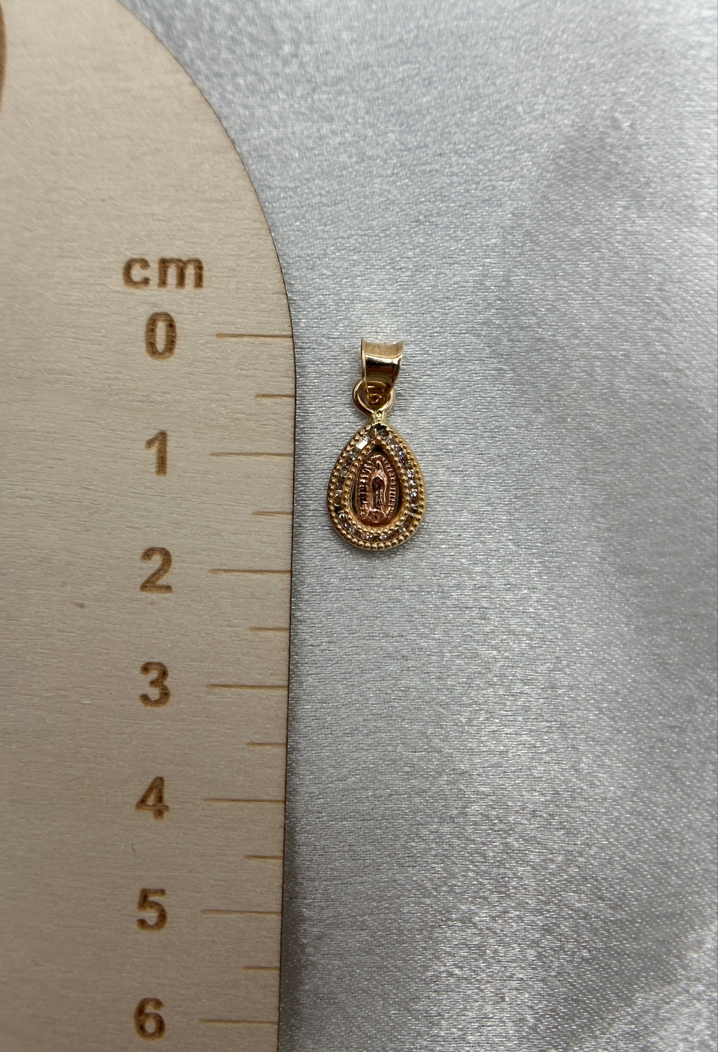 14k Two-Gold Virgin Mary Pendant