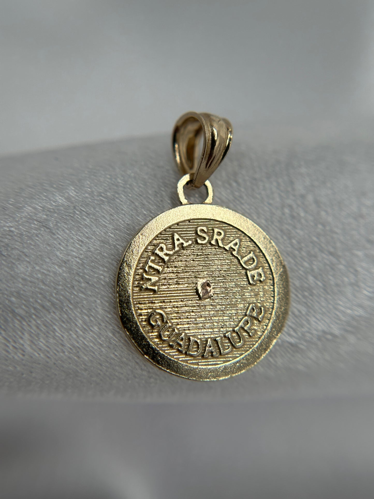 14k Tri-color Gold Virgin Mary Pendant