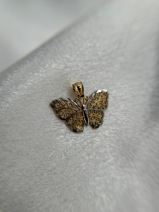 14k Gold Butterfly Pendant