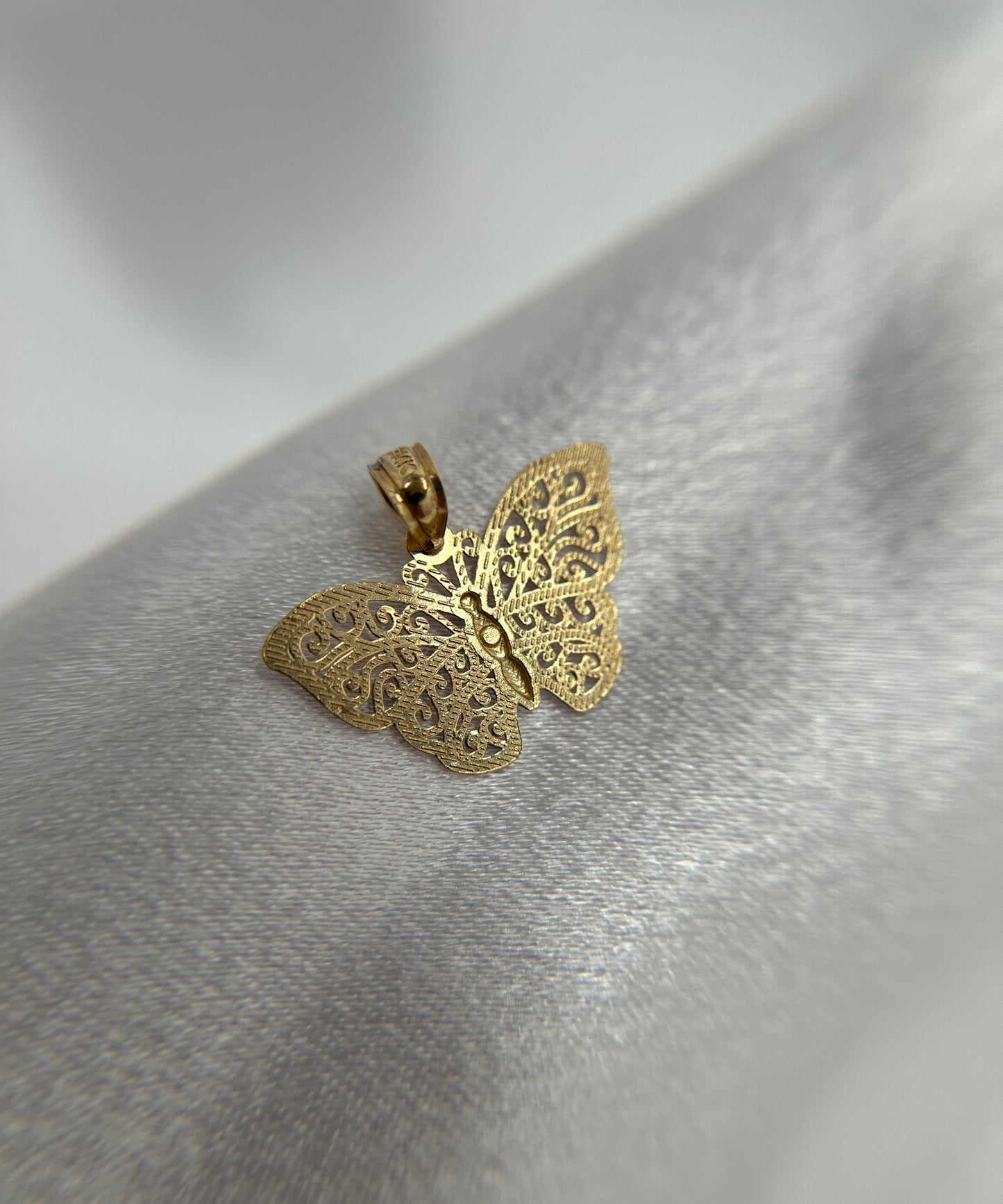14k Gold Butterfly Pendant