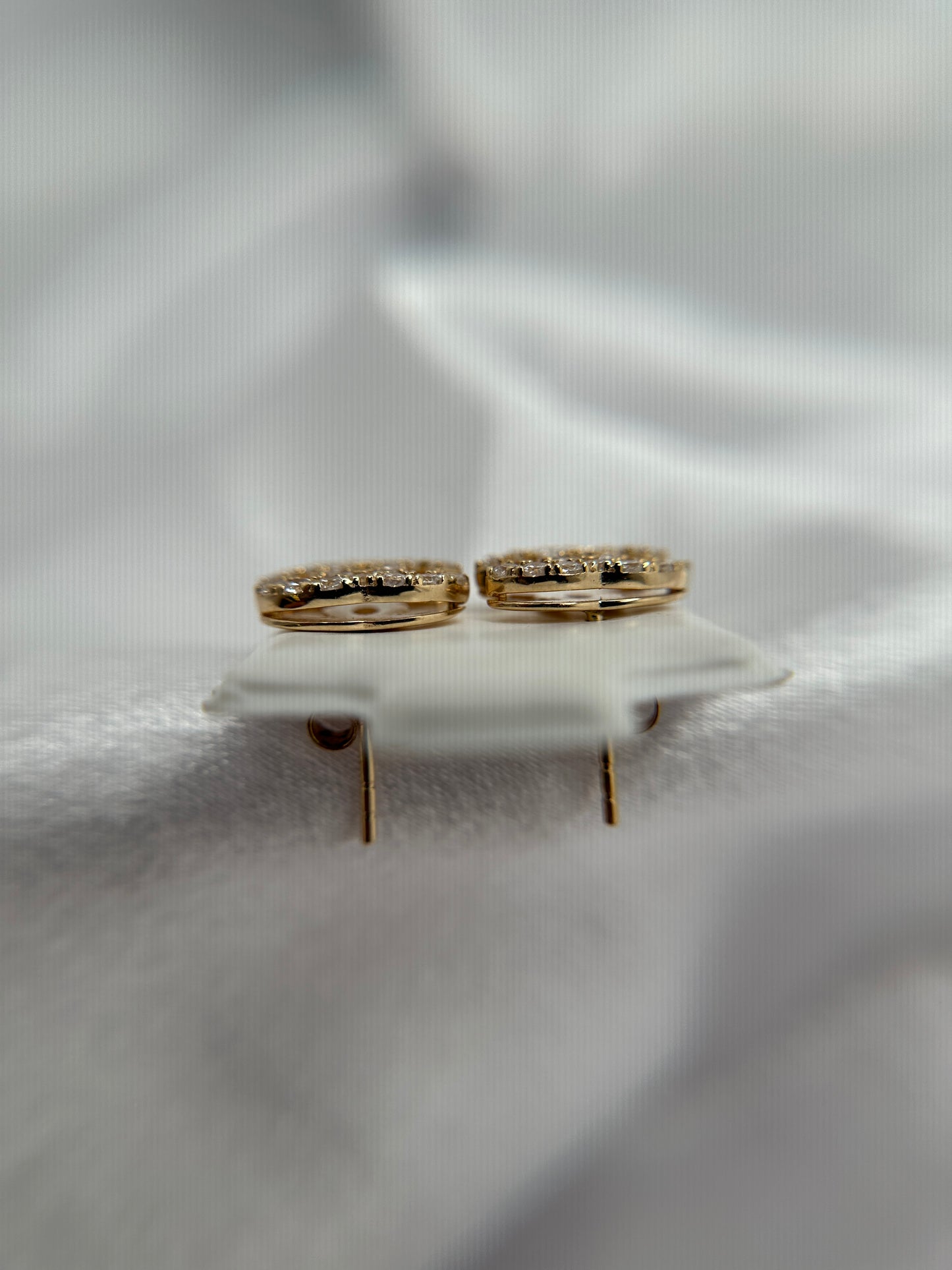 14k Gold Fancy CC Earrings