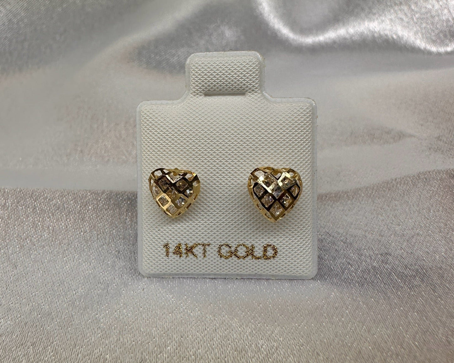 14K Gold Heart Earrings