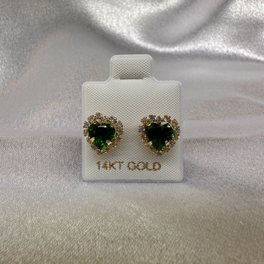 14K Gold Heart Earrings