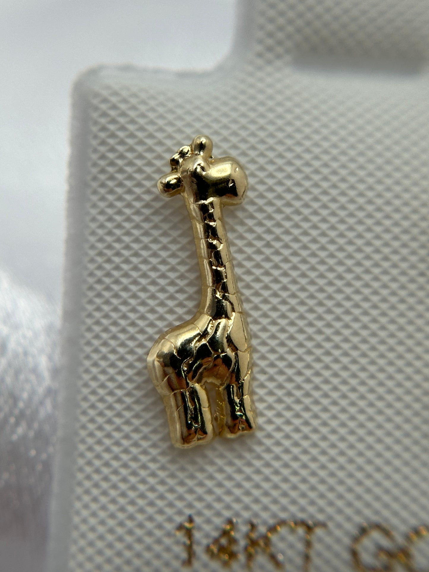 14k Gold Giraffe Earrings