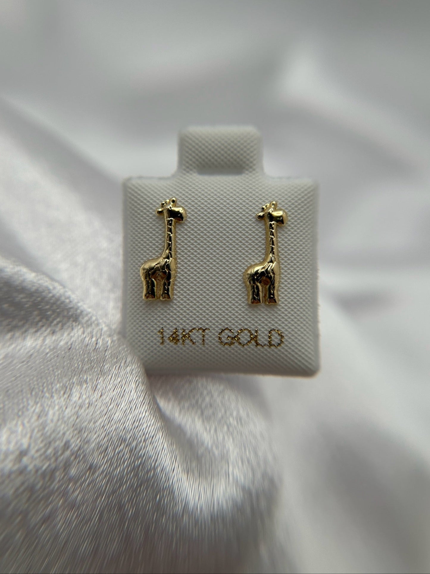 14k Gold Giraffe Earrings