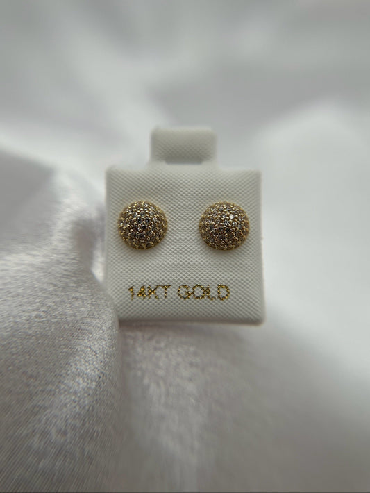14k Gold Round Earrings